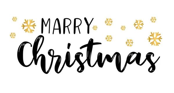 Feliz Natal citação como logotipo ou cabeçalho. Celebração Lettering para cartaz, cartão, convite, banner, rótulo, folheto. —  Vetores de Stock