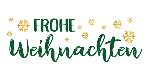 Frohe Weihnachten, logo ya da başlık olarak Almanca alıntı yaptı. Çevirisi Mutlu Noeller. Poster, kart, davetiye için kutlama mektubu.