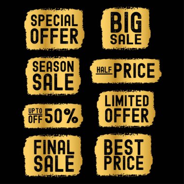 El yapımı satış alıntıları. Pankart, etiket, etiket, etiket. Özel Teklif, Büyük Satış, Yarı Fiyat