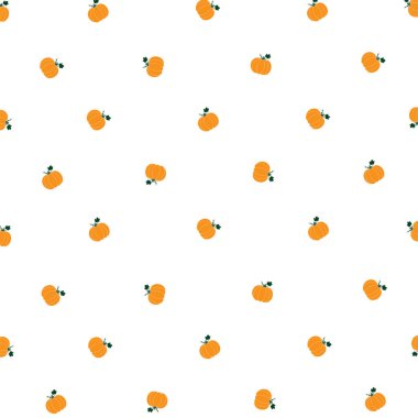 Hasat festivali için balkabaklarıyla el çizimi sonbahar şablonu, Şükran Günü, Cadılar Bayramı. Vektör illüstrasyonu