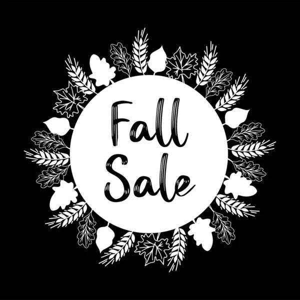 Etiket, logo ya da rozet, afiş, afiş, başlık, poster için el yapımı sonbahar indirimi alıntısı. Harf