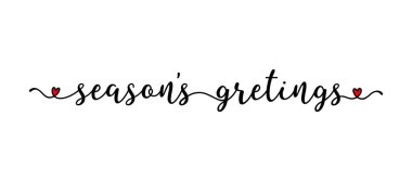 El çizimi Seasons Greeting alıntısını pankart olarak yaptı. Poster, etiket, etiket, el ilanı, başlık, kart, reklam, duyuru..