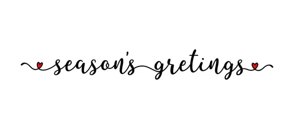 El çizimi Seasons Greeting alıntısını pankart olarak yaptı. Poster, etiket, etiket, el ilanı, başlık, kart, reklam, duyuru..