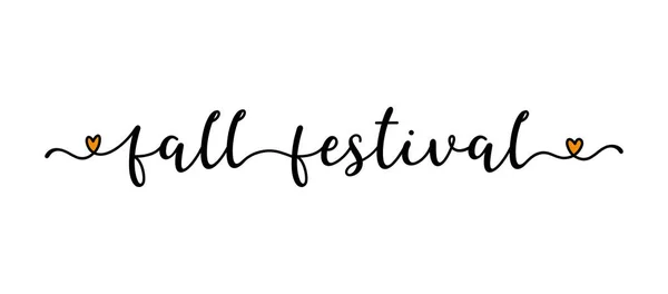 El çizimi Fall FESTIVAL 'dan bir alıntı, afiş olarak. Poster, etiket, etiket, el ilanı, başlık, kart, reklam, duyuru..
