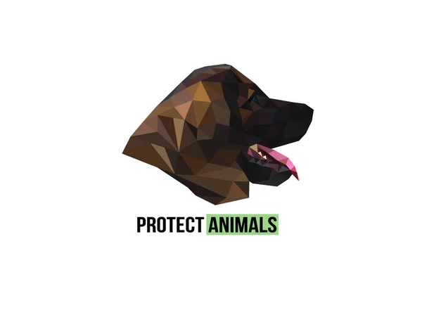 犬のアイコン 動物の保護 — ストックベクタ
