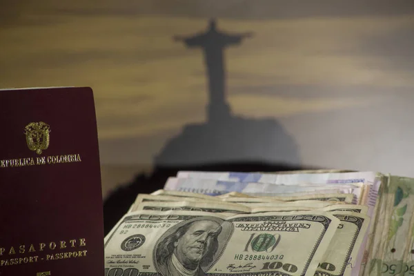 Besparingen Die Bestemd Zijn Voor Reis Naar Rio Janeiro Dollars — Stockfoto