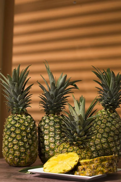 Tropical Fruit Pineapple Ananas Comosus — Stock Photo, Image