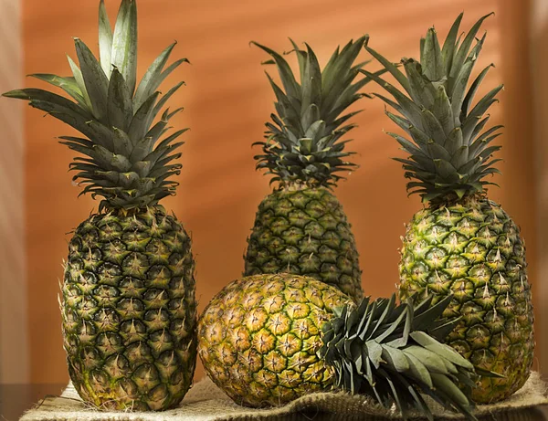 Tropical Fruit Pineapple Ananas Comosus — Stock Photo, Image