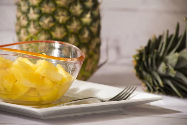 Tropical Fruit Pineapple Ananas Comosus — Stock Photo, Image