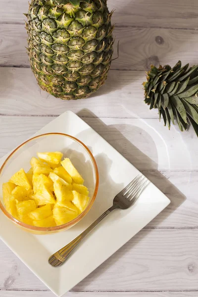 Tropical Fruit Pineapple Ananas Comosus — Stock Photo, Image