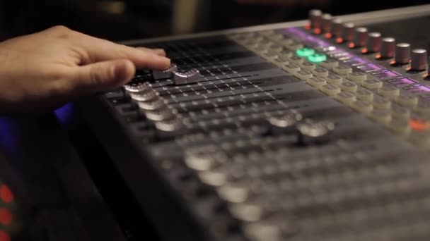 Sound Music Mixer Control Panel — Stock Video