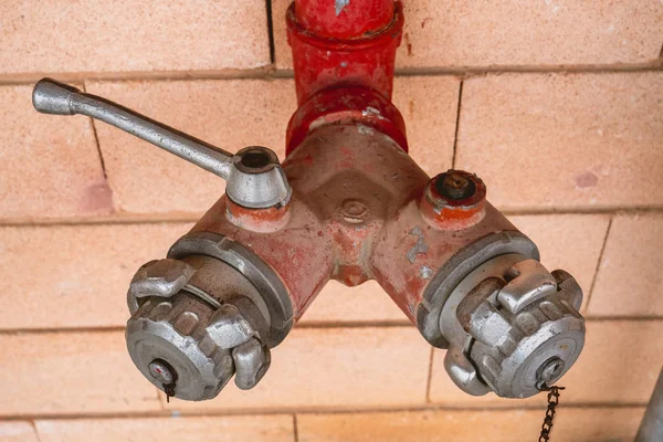 Tubulação Água Para Bombeiros — Fotografia de Stock