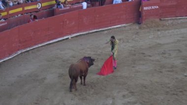 Requena, İspanya - 2 Eylül 2017: Bullring, Juan Jose Padilla