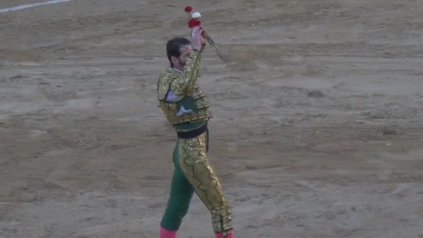 Requena Espanha Setembro 2017 Bullring Juan Jose Padilla — Vídeo de Stock