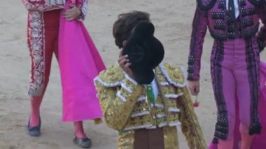 Requena, İspanya - 2 Eylül 2017: Bullring, Jesus Duque, İspanyol gelenek