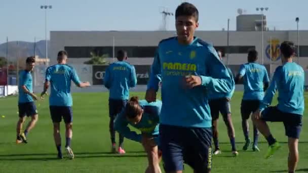 Villarreal Espanha Agosto 2017 Villarreal Equipe Futebol Primeira Divisão Treinamento — Vídeo de Stock