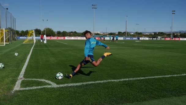 Villarreal Espanha Agosto 2017 Villarreal Equipe Futebol Primeira Divisão Treinamento — Vídeo de Stock