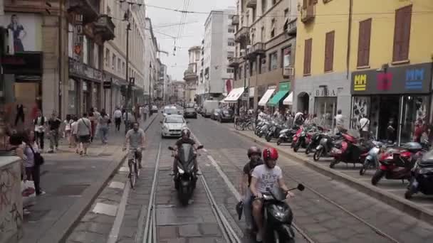 Mailand Italien Juni 2014 Verkehr Auf Den Straßen Von Mailand — Stockvideo