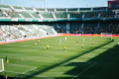 Arka plan için bulanık görüntü, futbol stadyumu