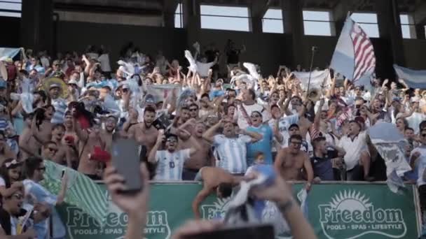 Elche Spagna Ottobre 2019 Partita Amichevole Argentina Ecuador Festeggiamenti Dei — Video Stock