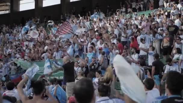 Elche Španělsko Října 2019 Fotbalový Zápas Argentina Ekvádor Argentinští Fanoušci — Stock video
