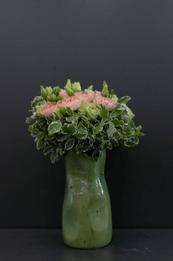 Buket çiçek (karanfil ve eustoma)