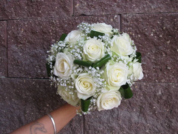 Bright Wedding Bridal Bouquet — Stock Photo, Image