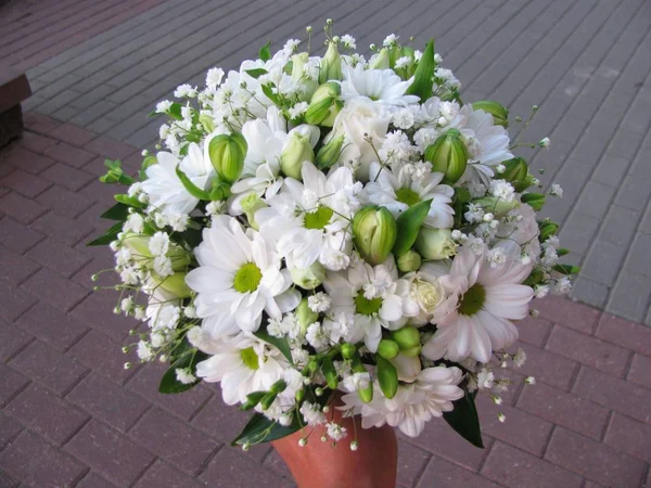 Bouquet Sposa Brillante Matrimonio — Foto Stock