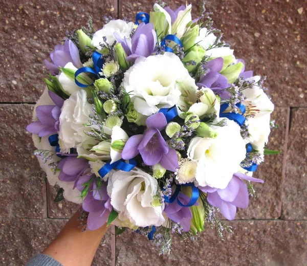 Bouquet Sposa Brillante Matrimonio — Foto Stock