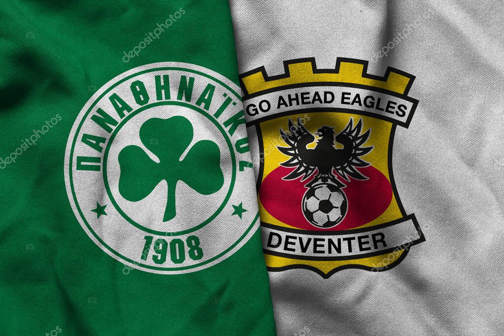 Pringsewu, Lampung; September 2, 2025; Panathinaikos football club logo texture corrugated fabric Go Ahead Eangles match uefa europa league match