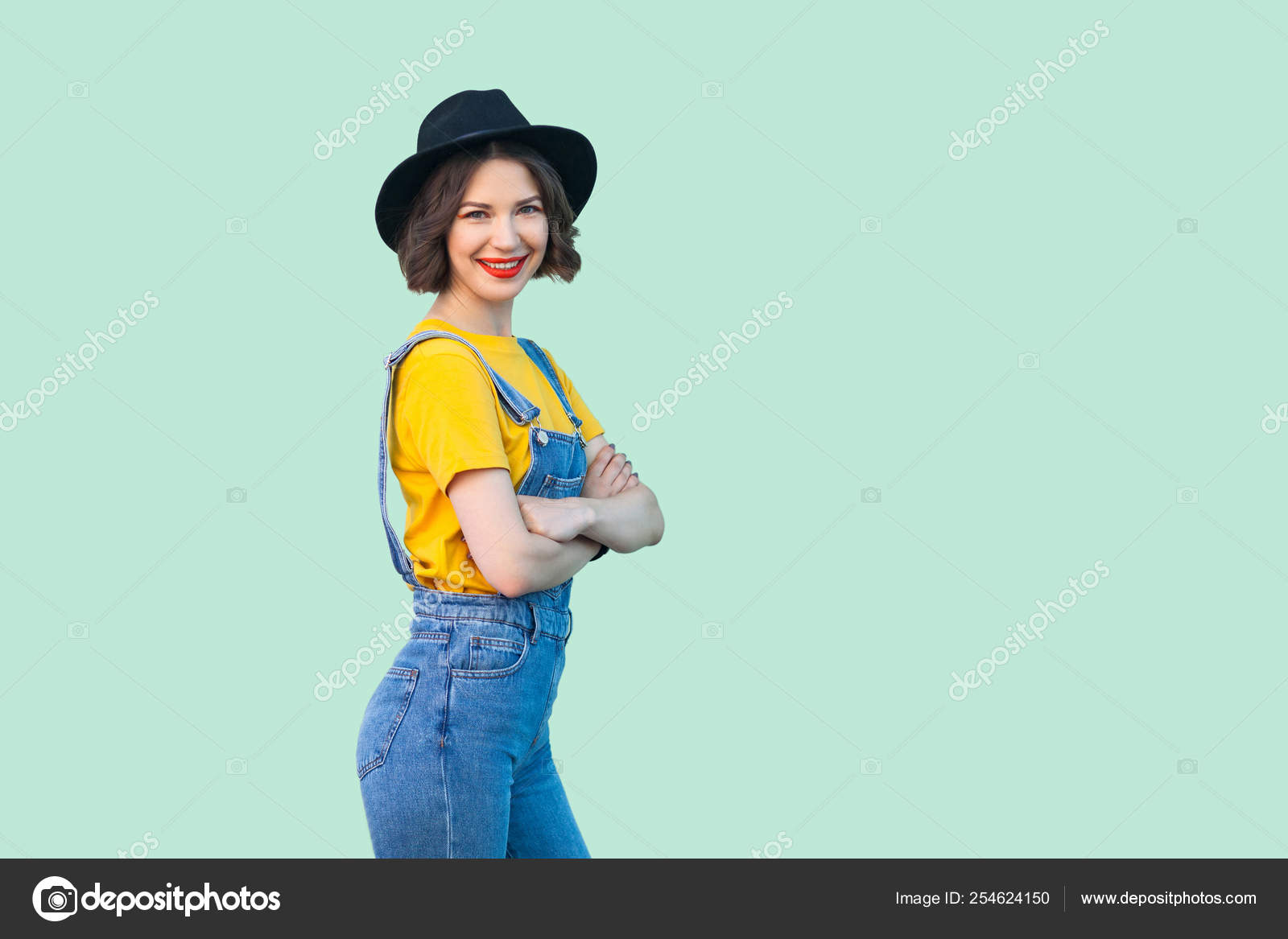 black and yellow overalls