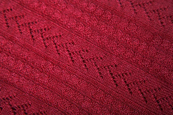 Czerwony Tekstylny Ozdobny Streszczenie Teksturowanej — Zdjęcie stockowe
