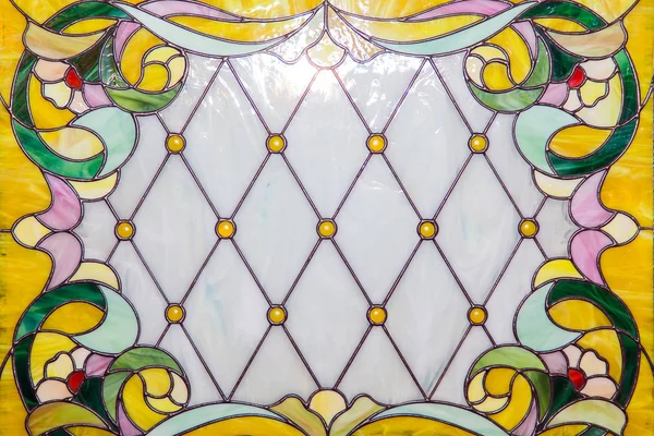colored seamless tile with floral ethnic motifs, close-up
