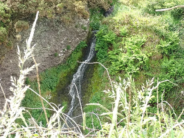 Waterfall Stonehaven Dunnottar Castle — Stock Photo, Image