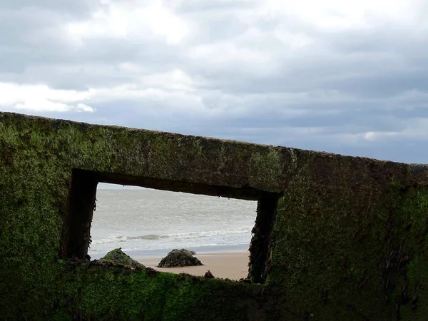 Bunker Sulla Spiaggia Della Riserva Naturale Locale Donmouth — Foto Stock
