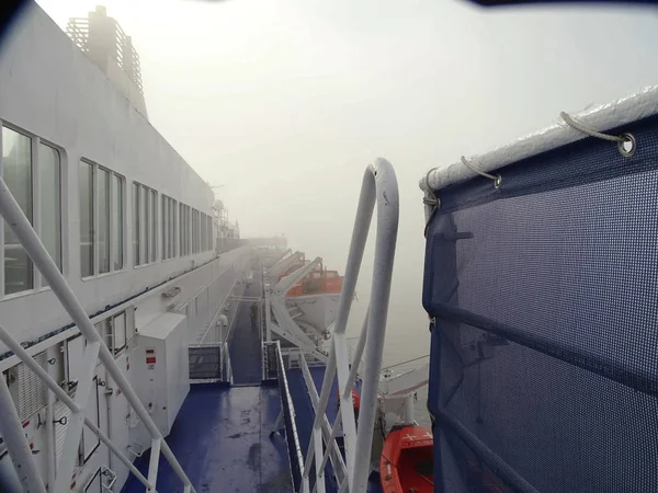 Hamnarna Amsterdam Och Newcaste Ombord Bilfärja — Stockfoto
