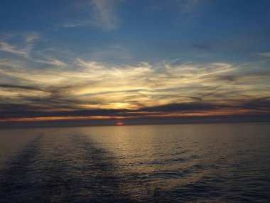 Dfds-feribot Prenses Seaways Bord üzerinde gün batımı/güneşin doğuşu