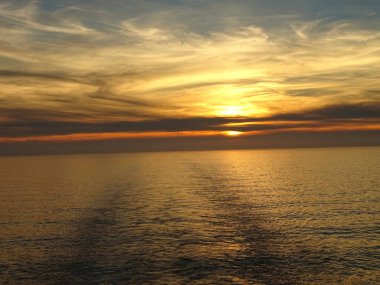 Dfds-feribot Prenses Seaways Bord üzerinde gün batımı/güneşin doğuşu