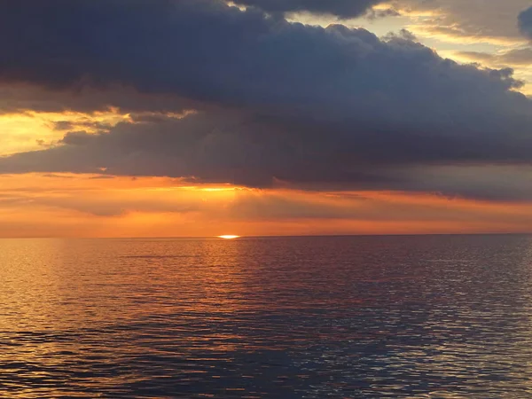 Zonsondergang Zonsopgang Bord Van Dfds Veerboot Princess Seaways — Stockfoto