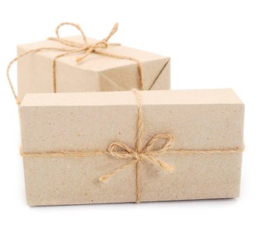 Hediye kutuları, hediye izole beyaz bir arka plan üzerinde.