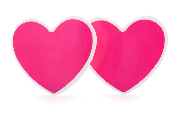 Couple cardboard hearts. — Stock Photo, Image