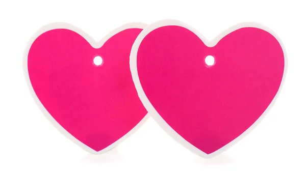 Couple cardboard hearts. — Stock Photo, Image