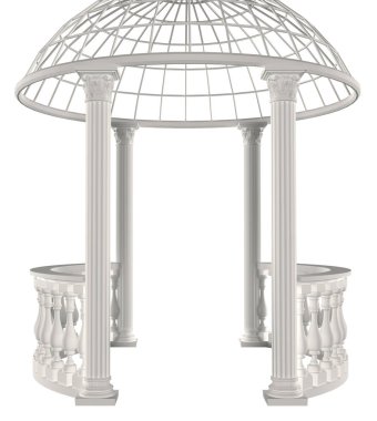 3D render Arbor izole beyaz bir arka plan üzerinde