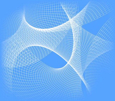 Tel çerçeve arka plan dinamik bir dalga ile soyut. Büyük veri. Vektör çizim. -Vektör