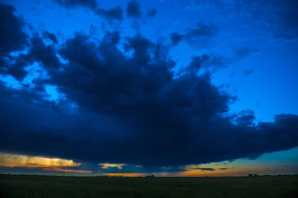 Pampas Landskap Vid Solnedgång Argentina — Stockfoto