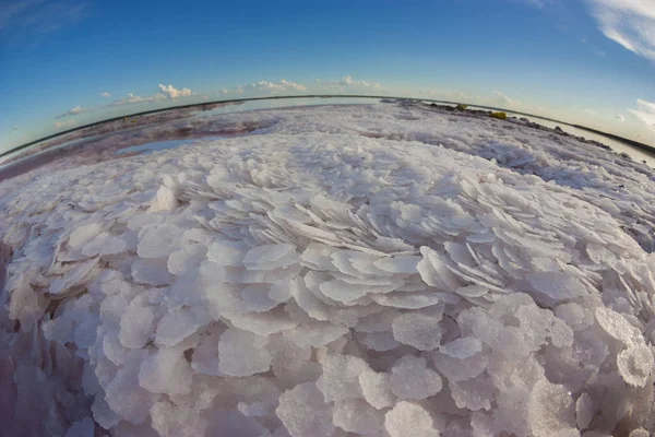 Paisagem Lagoa Sal Pampa Argentina — Fotografia de Stock