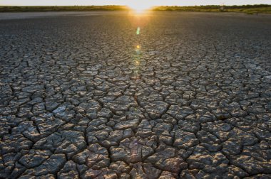 Arka plan olarak kuru toprak kırık