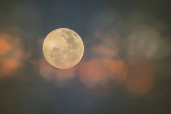 Luna Llena Abstracta Sobre Fondo Del Cielo — Foto de Stock