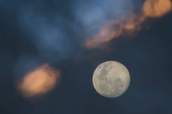 Bulan Purnama Abstrak Latar Langit — Stok Foto
