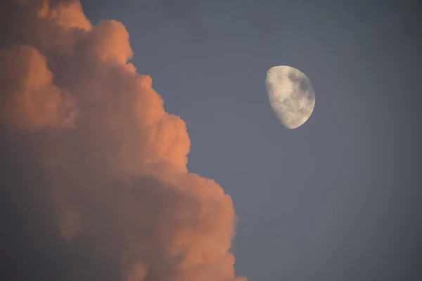 Luna Llena Abstracta Sobre Fondo Del Cielo — Foto de Stock